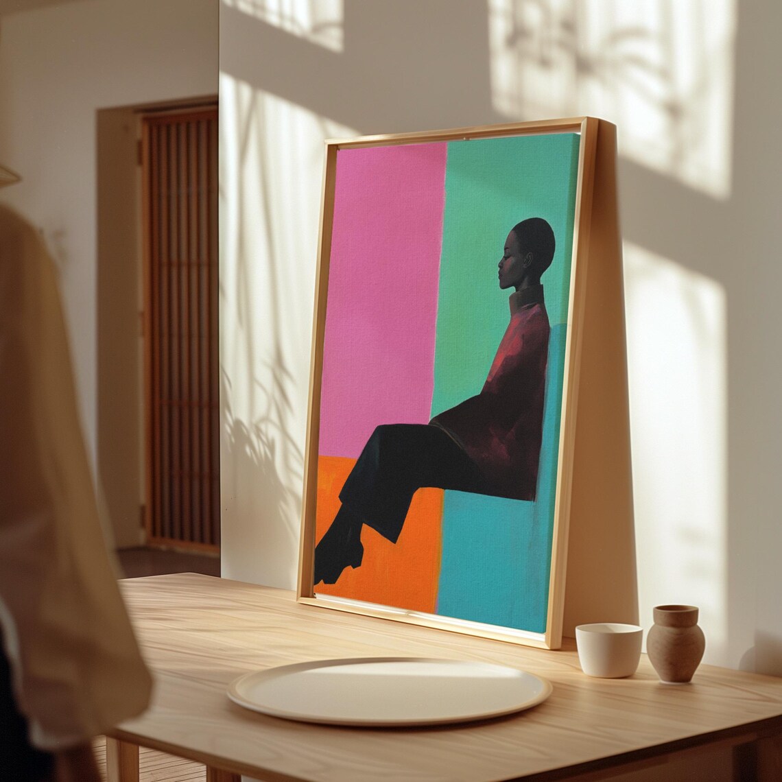 Bold Abstract Woman Portrait, Geometric Art Print - Image 3