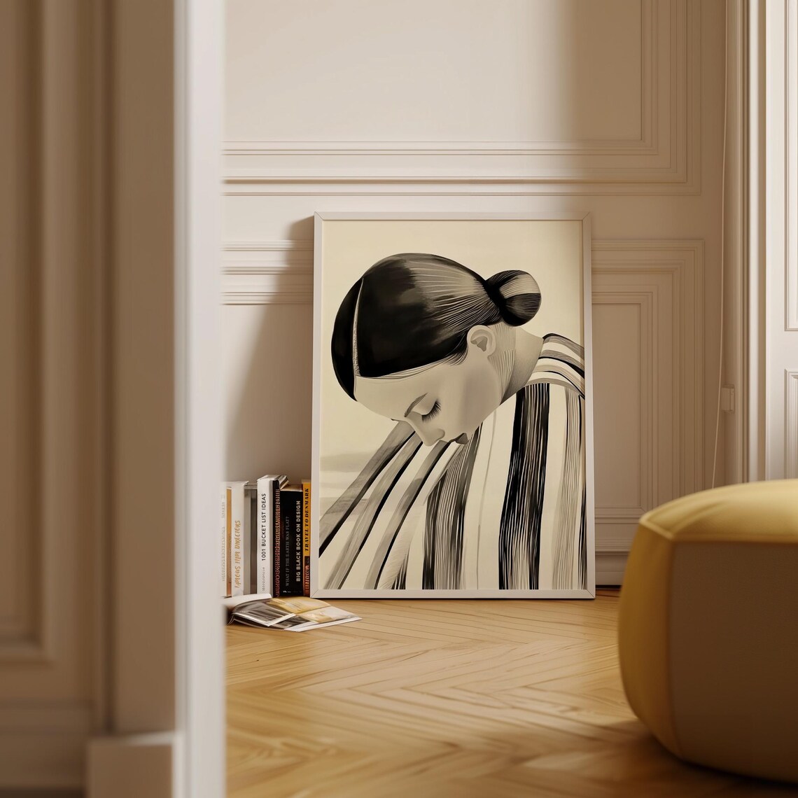 Abstract Woman Portrait, Minimalist Wall Art - Image 2