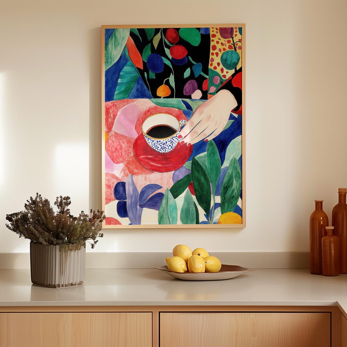 Coffee Moment Modern Kitchen Art Print, Still Life - Image 2