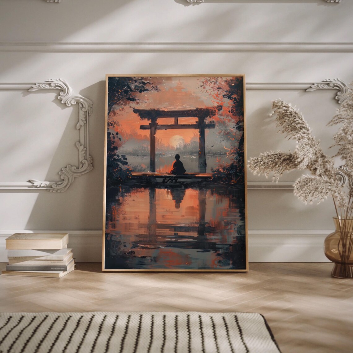 Japanese Torii Gate, Japandi Meditation Poster - Image 2