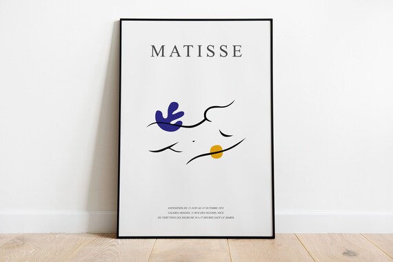 Matisse 1953 Nice Exhibition Abstract Ink Line Art Style Poster