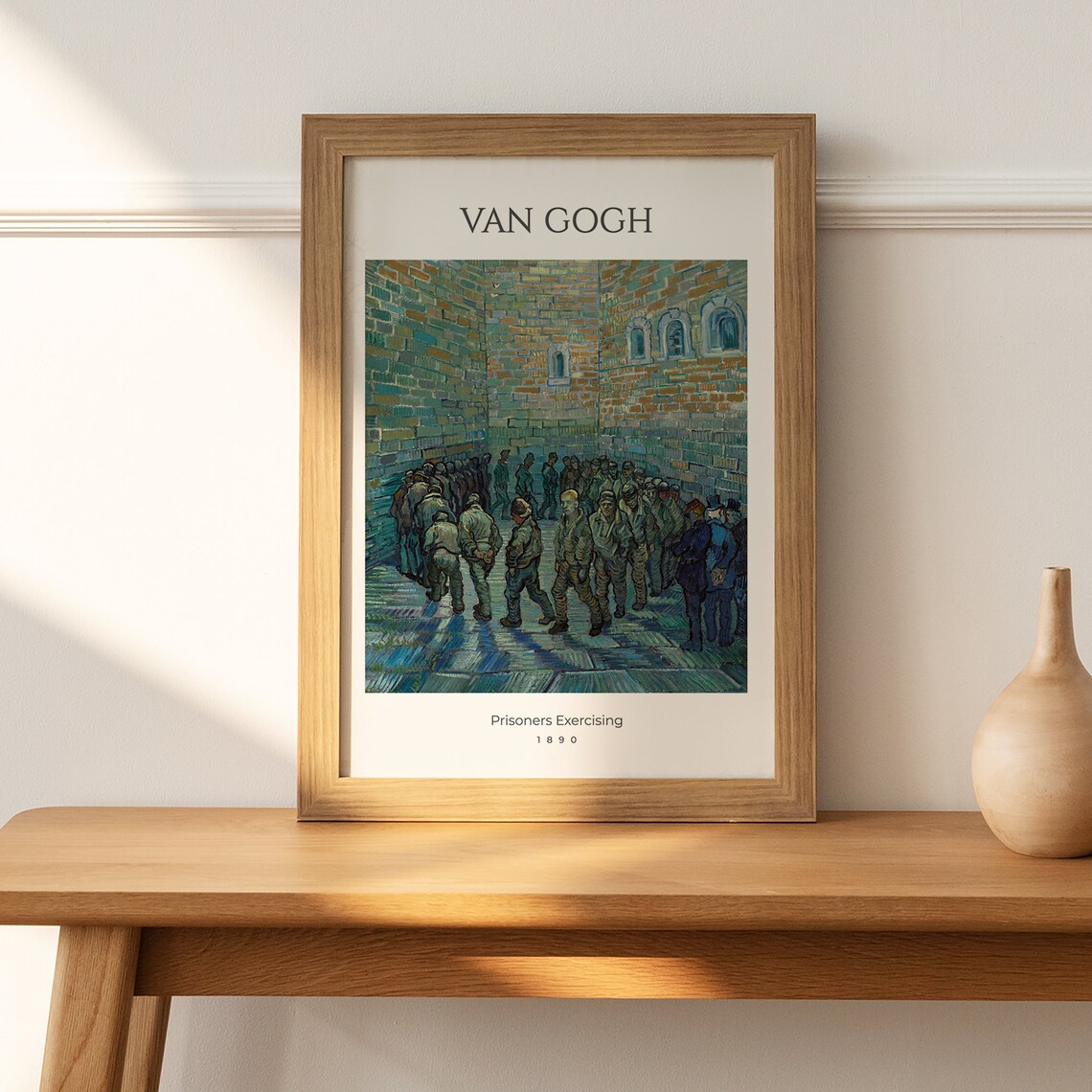 Van Gogh Prisoners Exercising 1890 Blue Prison Yard Famous Painting Poster - Image 2