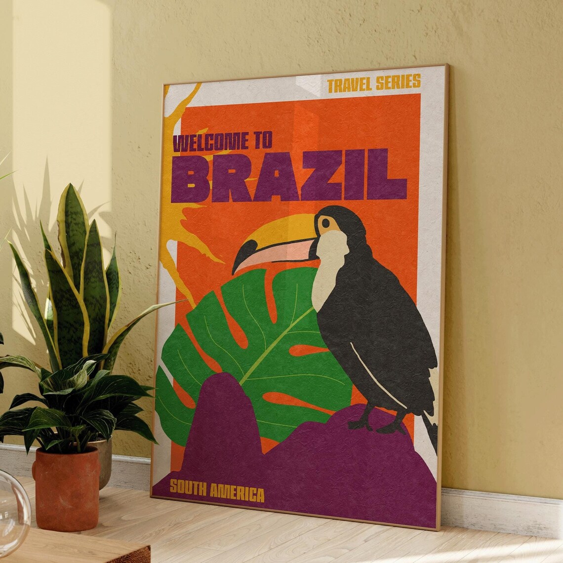 Welcome To Brazil Travel Poster, City Wall Art