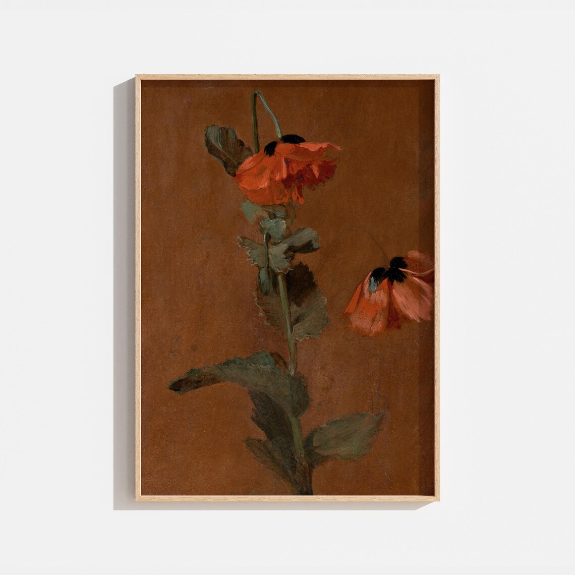 Vintage Moody Muted Floral Still Life Art Print