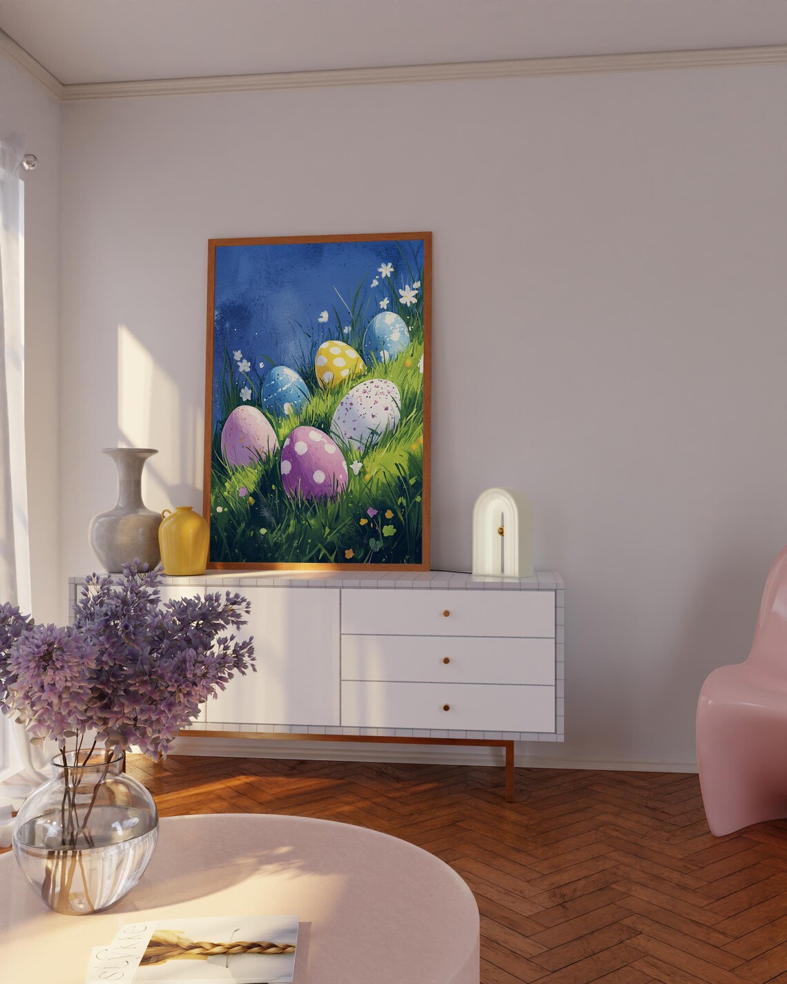 Easter Eggs Print, Spring Kids Room Decor - Image 2