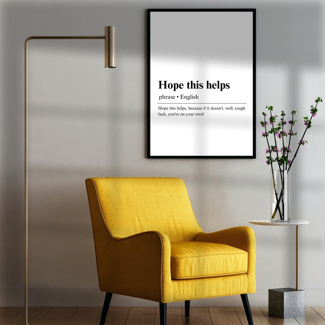 Hope This Helps Definition Poster, Office Gift - Image 2