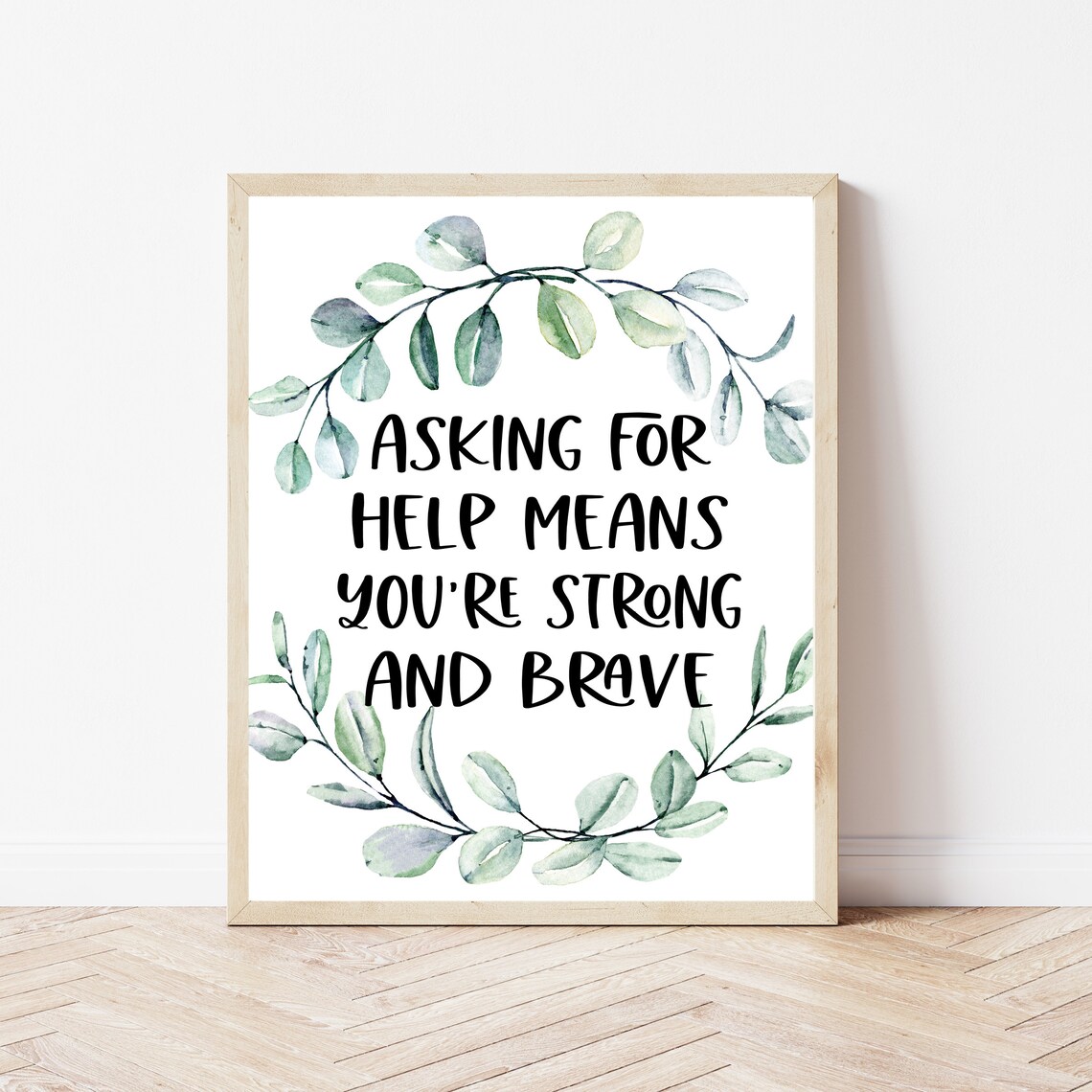 Asking For Help Sign, School Counselor Office Art Print