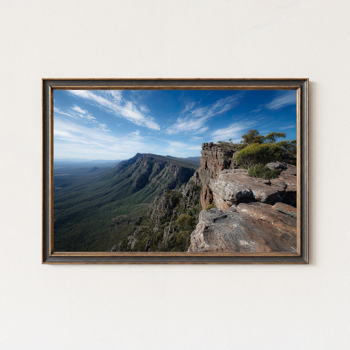 Grampians National Park Cliff Lookout Mountain Valley View Landscape Poster