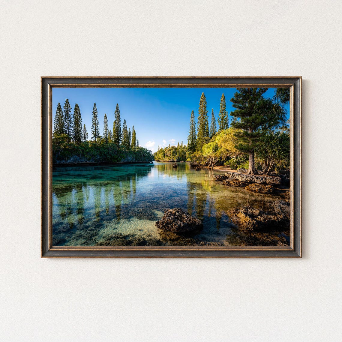Isle Of Pines Print Crystal Lagoon Tropical Landscape Wall Art Photography