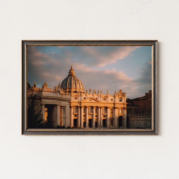 St Peters Basilica Print Vatican City Sunset Architecture Fine Art Photography