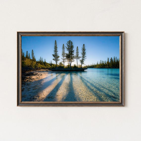 Isle Of Pines Print Golden Hour Lagoon Tropical Landscape Wall Art Photography