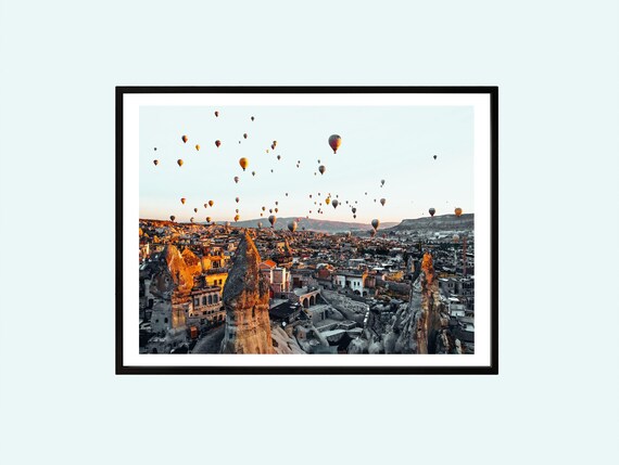 Cappadocia Hot Air Balloon Sunrise Fairy Chimney Photography Print