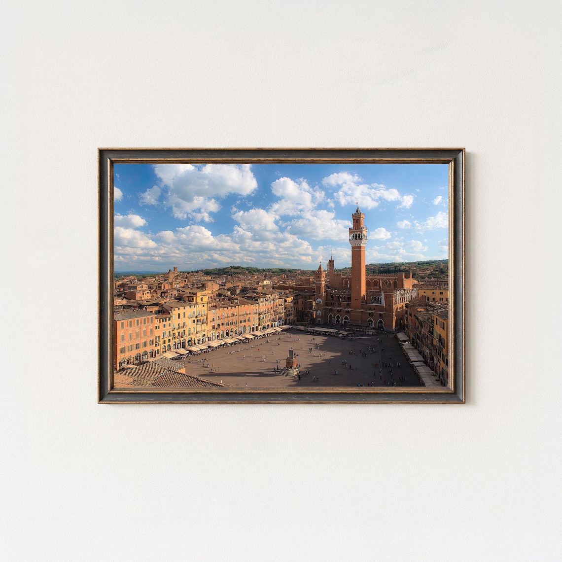 Siena Piazza Del Campo Aerial View Italy Historic Square Photo Poster