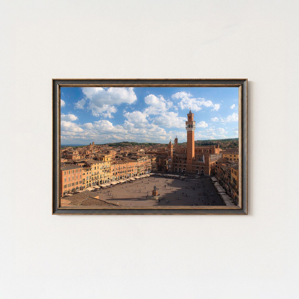 Siena Piazza Del Campo Photography Italy Aerial Cityscape Wall Art