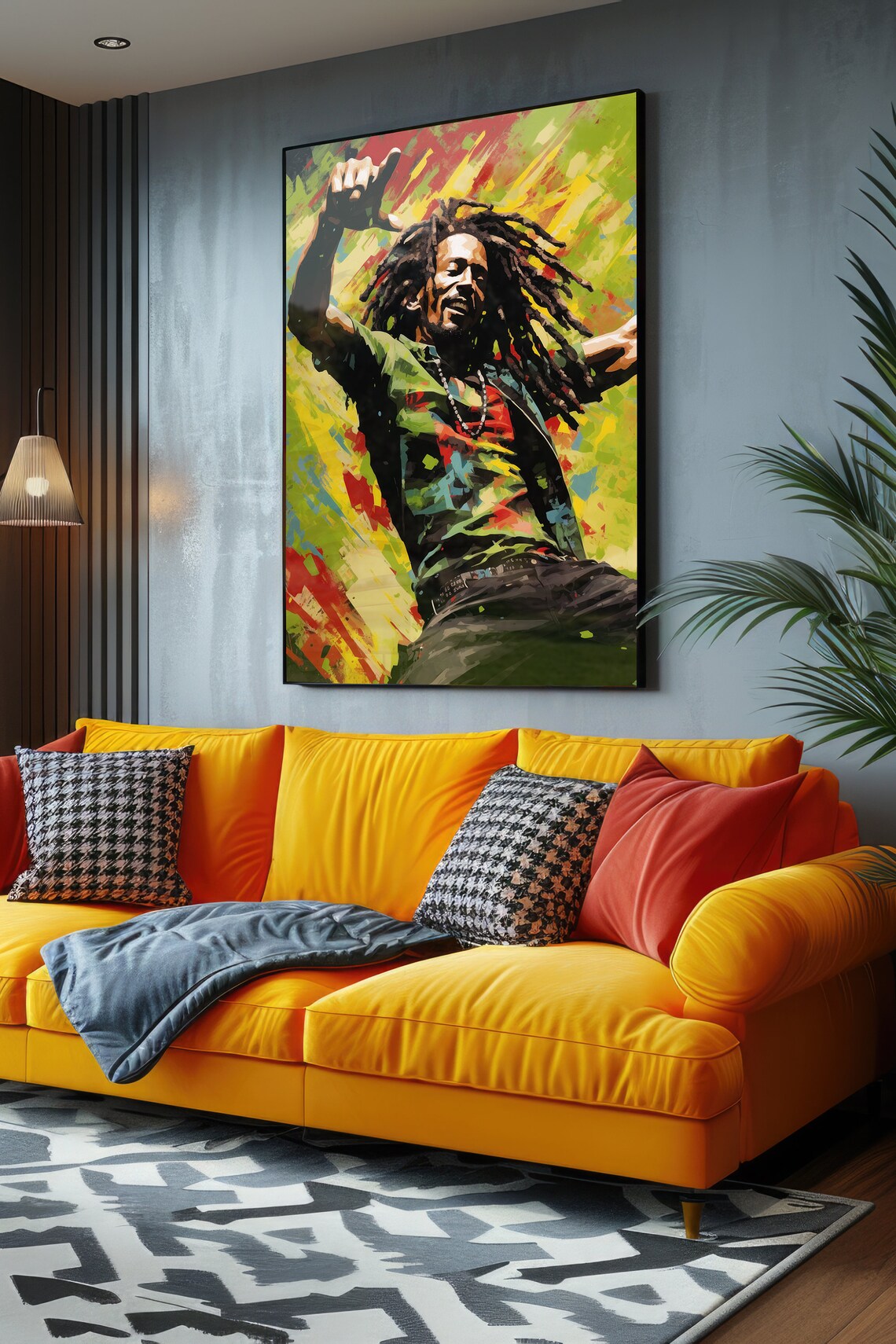 Rastafari Pop Art Portrait, Caribbean Reggae Wall Art - Image 4