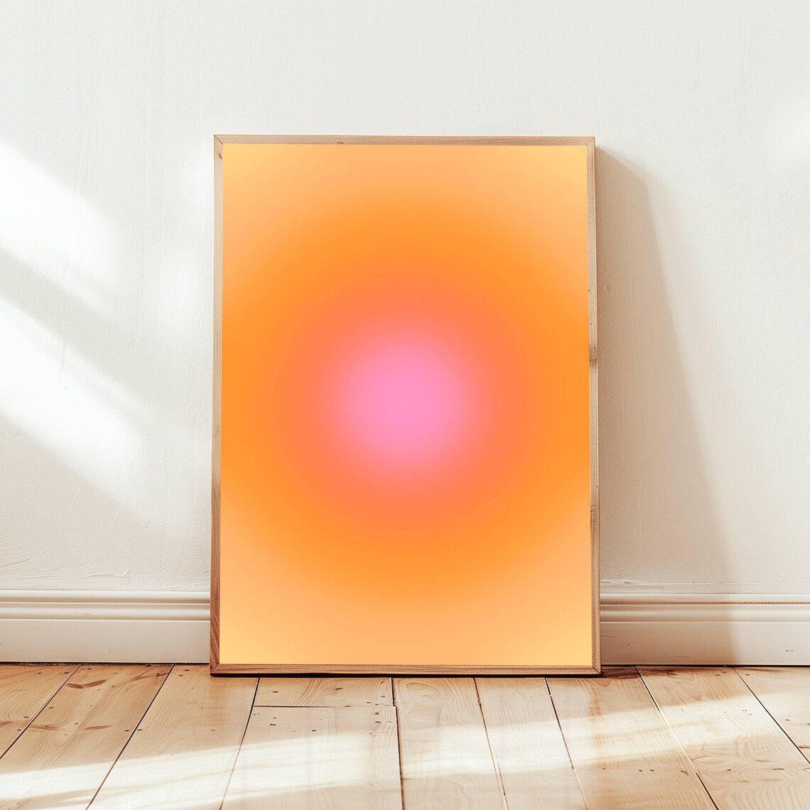 Aura Print No17, Pastel Orange and Pink Art Print