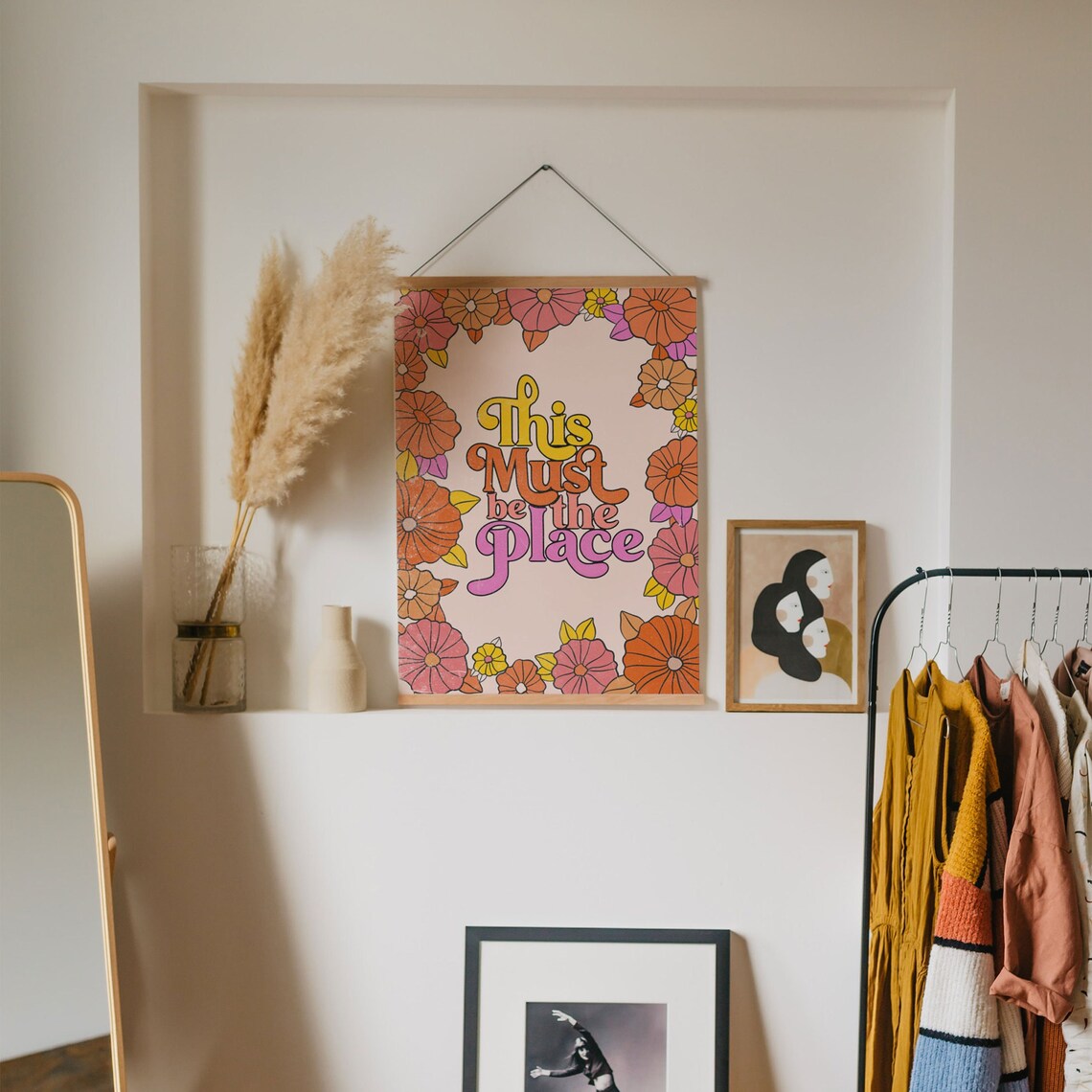 This Must Be The Place Retro Floral Poster Print - Image 2