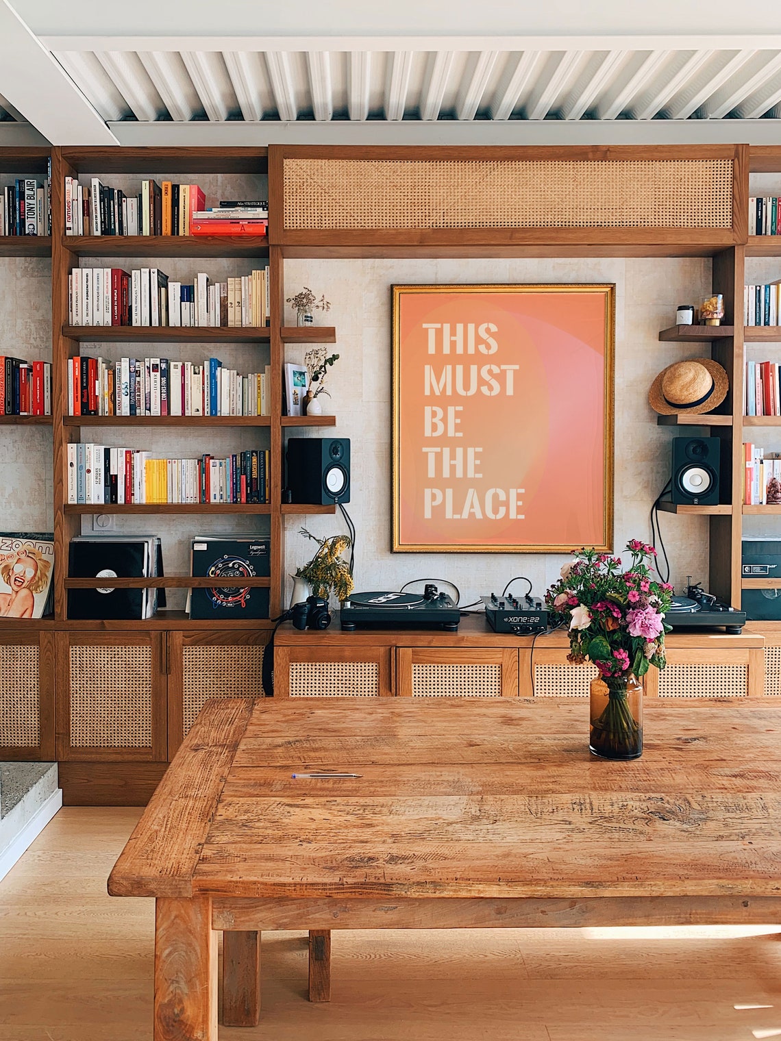 This Must Be the Place Coral Stencil Caps Minimal Quote Wall Poster - Image 8