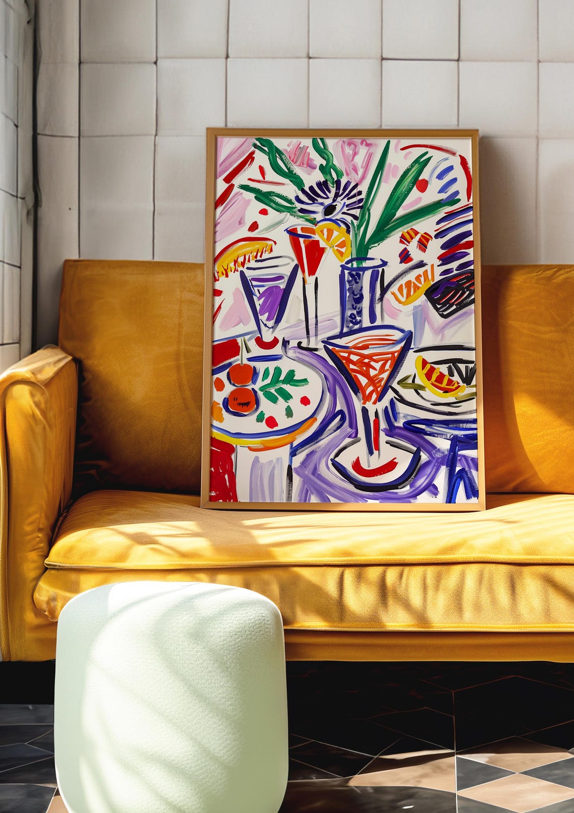 Colorful Abstract Cocktail Party Art Print Modern Wall Decor Vibrant Bar Art Unique Home Decor Bold And Fun Artwork - Image 4