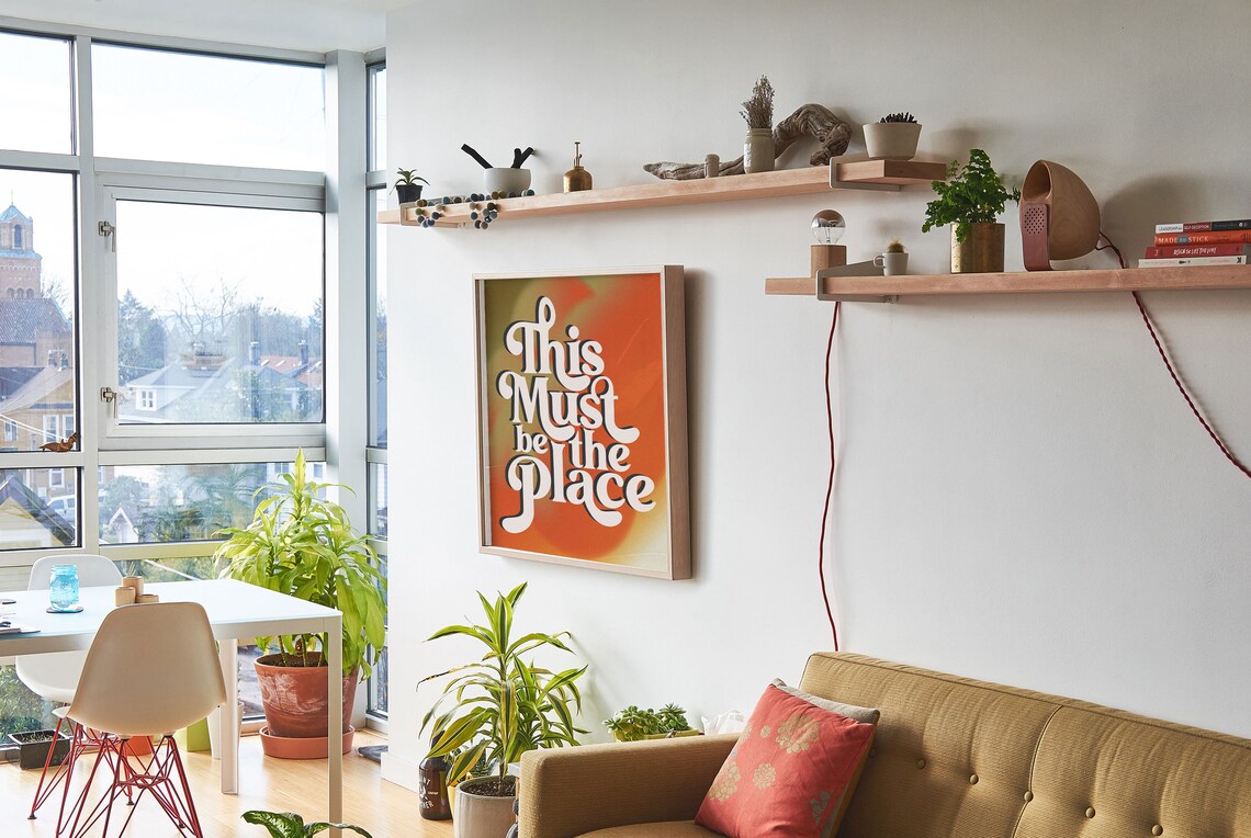 This Must Be The Place 70s Retro Floral Art Print - Image 9