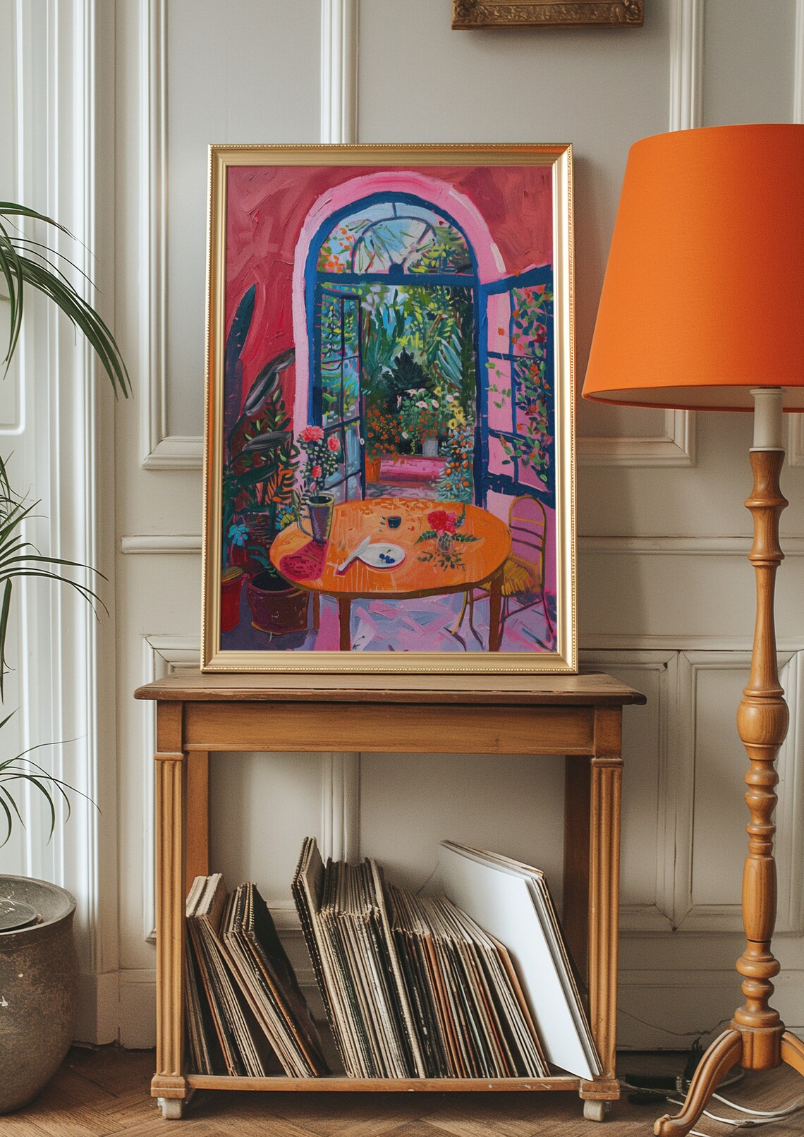 Matisse-Inspired Indoor Garden, Floral Window Art Print - Image 2