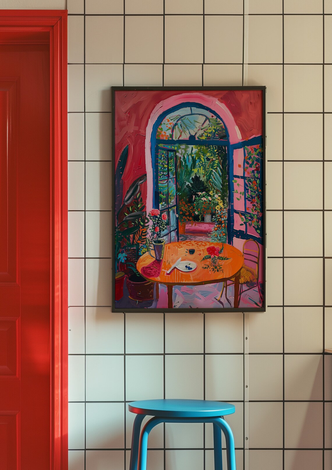 Matisse-Inspired Indoor Garden, Floral Window Art Print - Image 3