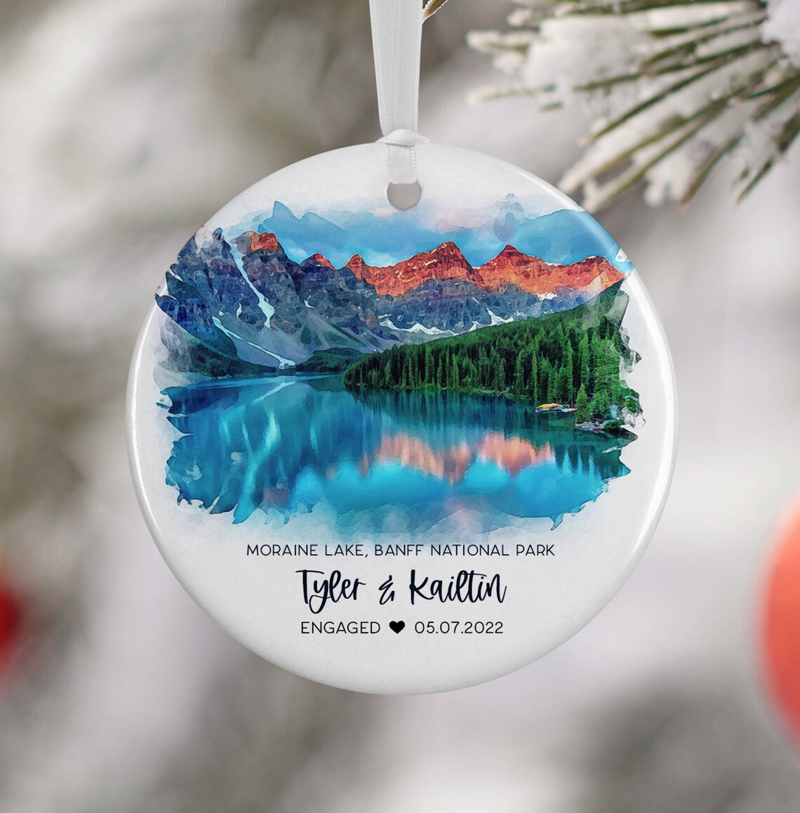 Moraine Lake Ornament, Banff National Park Travel Poster