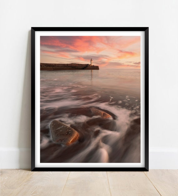 Whitehaven Beach Lighthouse At Sunset Cumbria Limited Edition Print Photography Fine Art Wall Art Exclusive Print Poster Photo