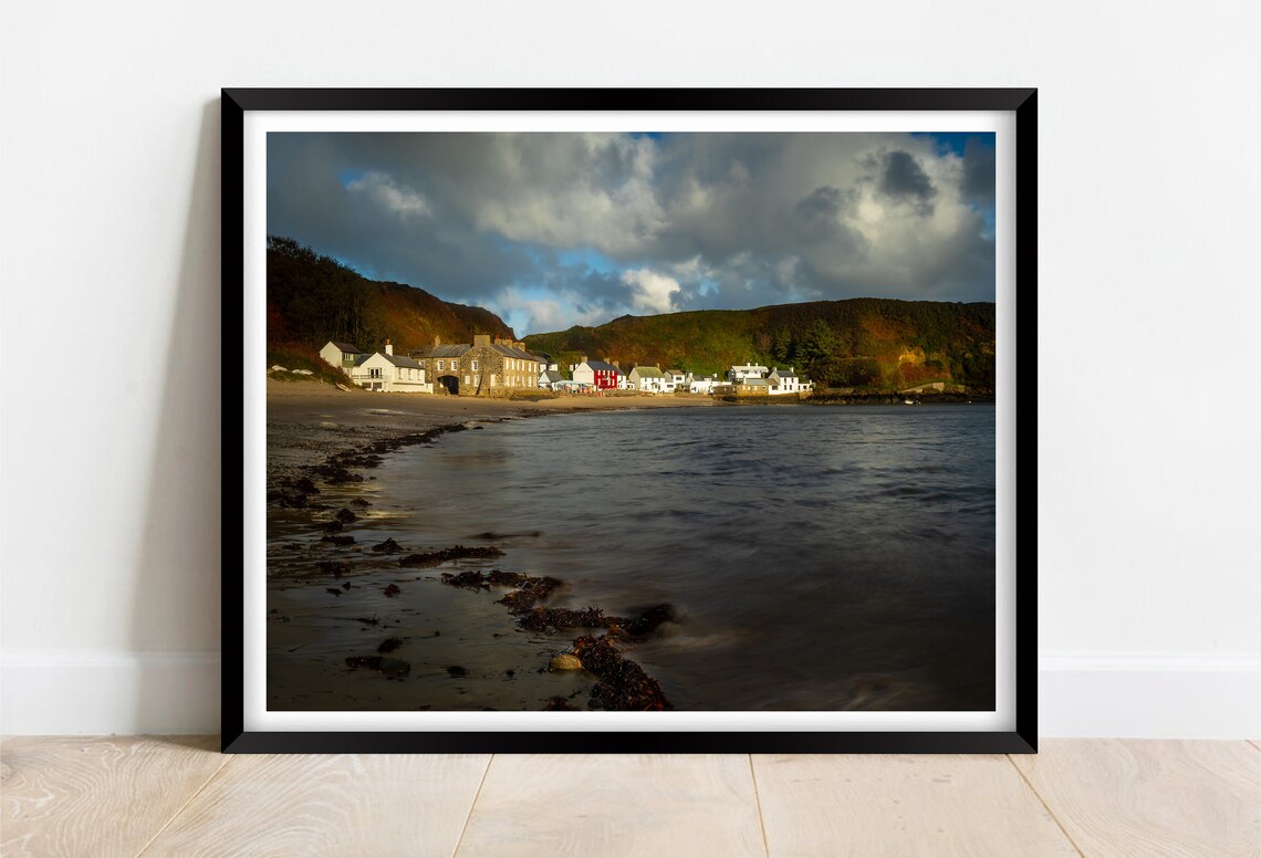 Porthdinllaen Gwynedd Wales Harbour Village Coastal Seaside Poster