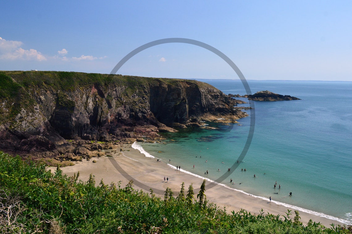 Caerfai Beach St Davids Pembrokeshire Wales Turquoise Cove Print - Image 3