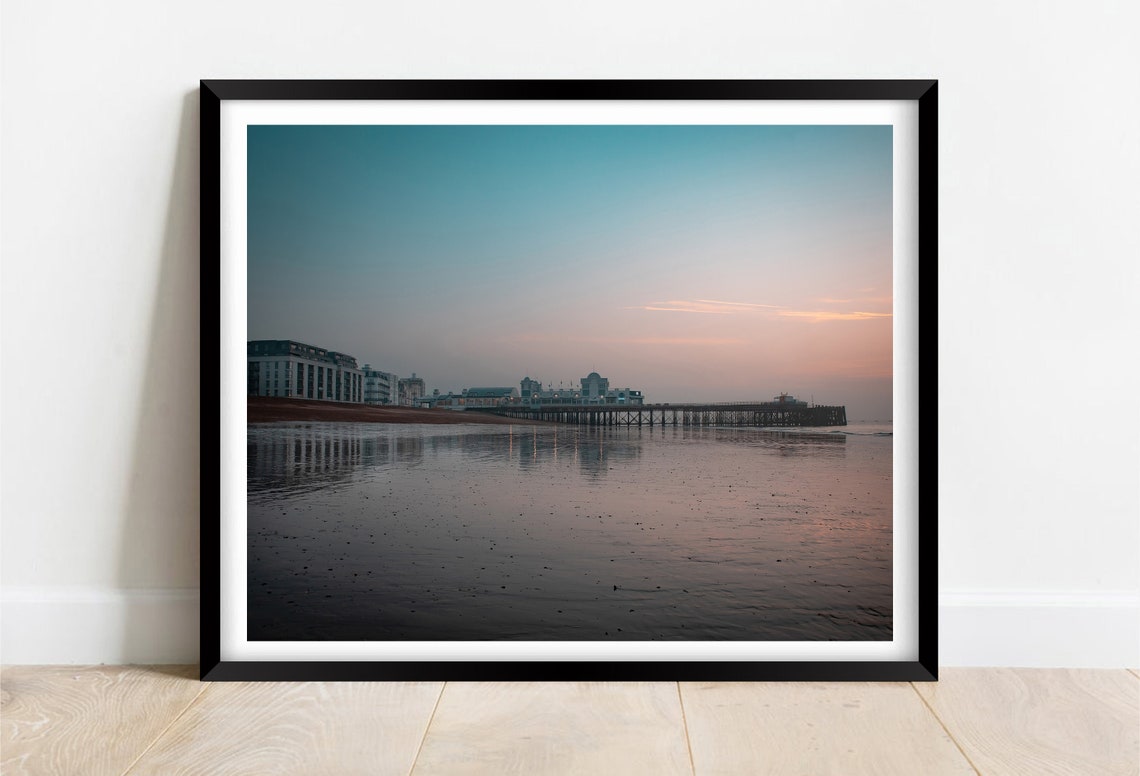 South Parade Pier Southsea At Dawn In Soft Pastel Light Poster