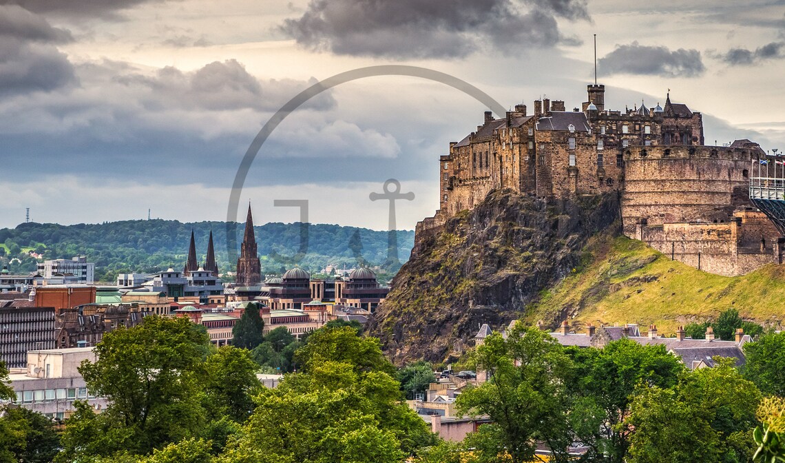 Edinburgh Castle Scotland Historic Hilltop Fortress Skyline Poster - Image 3