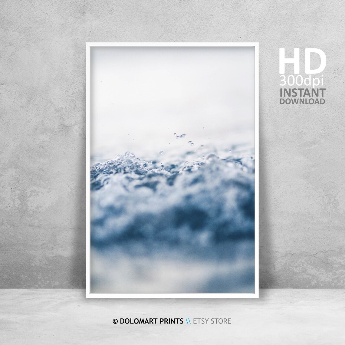 Ocean Water Abstract Art Print, Coastal Wall Art
