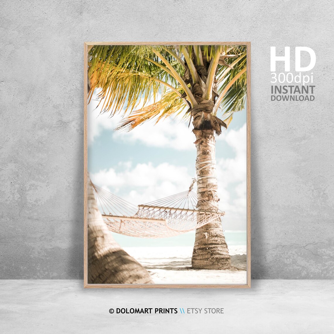 Tropical Paradise Palm Tree Art Print, Coastal Style - Image 3