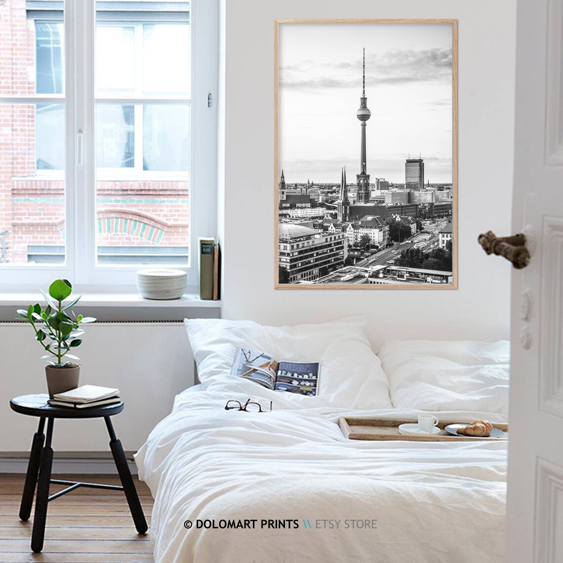 Berlin Architecture Travel Poster, Black And White - Image 4