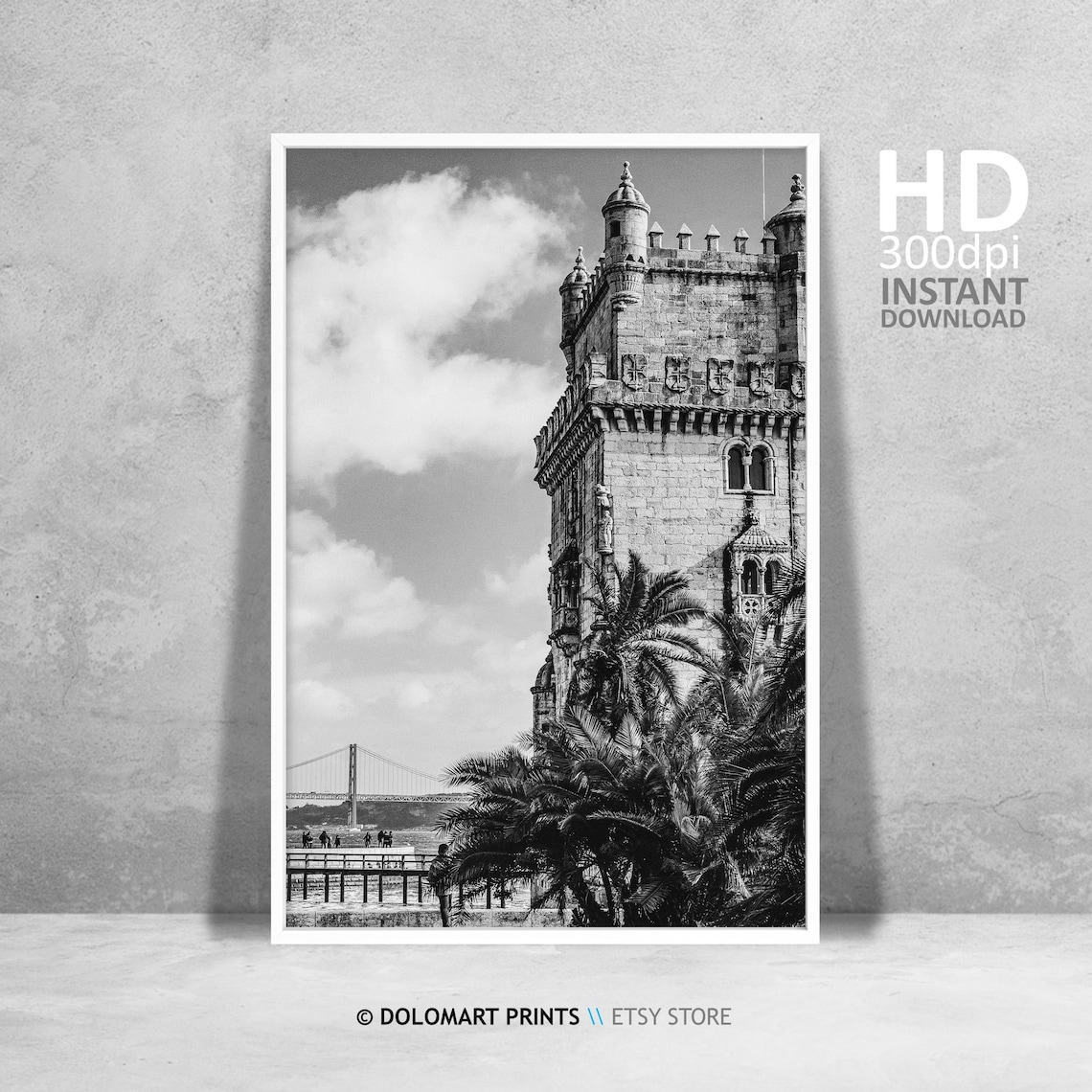 Lisbon Street Photography, Black And White Art Print