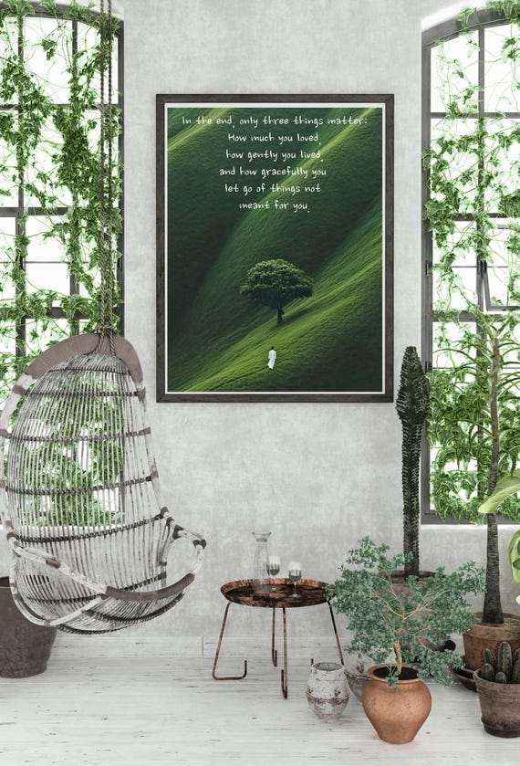 Three Things Zen Buddhist Print Peaceful Mind Wall Art Japanese For Home Or Office Decor Mindfulness Poster