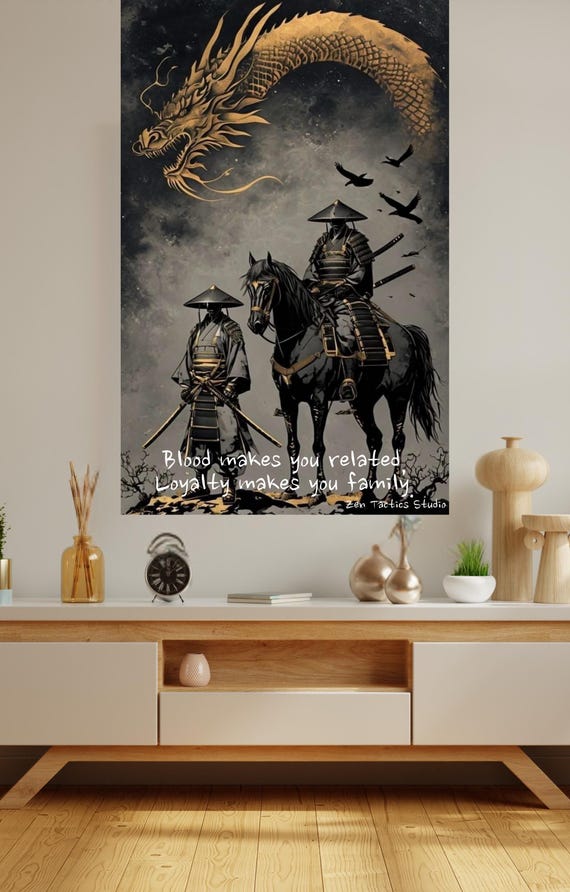 Loyalty Samurai Warrior Wall Art Bushido Code Print Zen Motivational Posterjapanese Martial Decor Stoic Home Or Office Inspiration