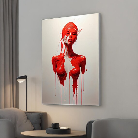 Modern Art Decor Canvas Painting Elegant Woman Silhouette Luxury Wall For Home