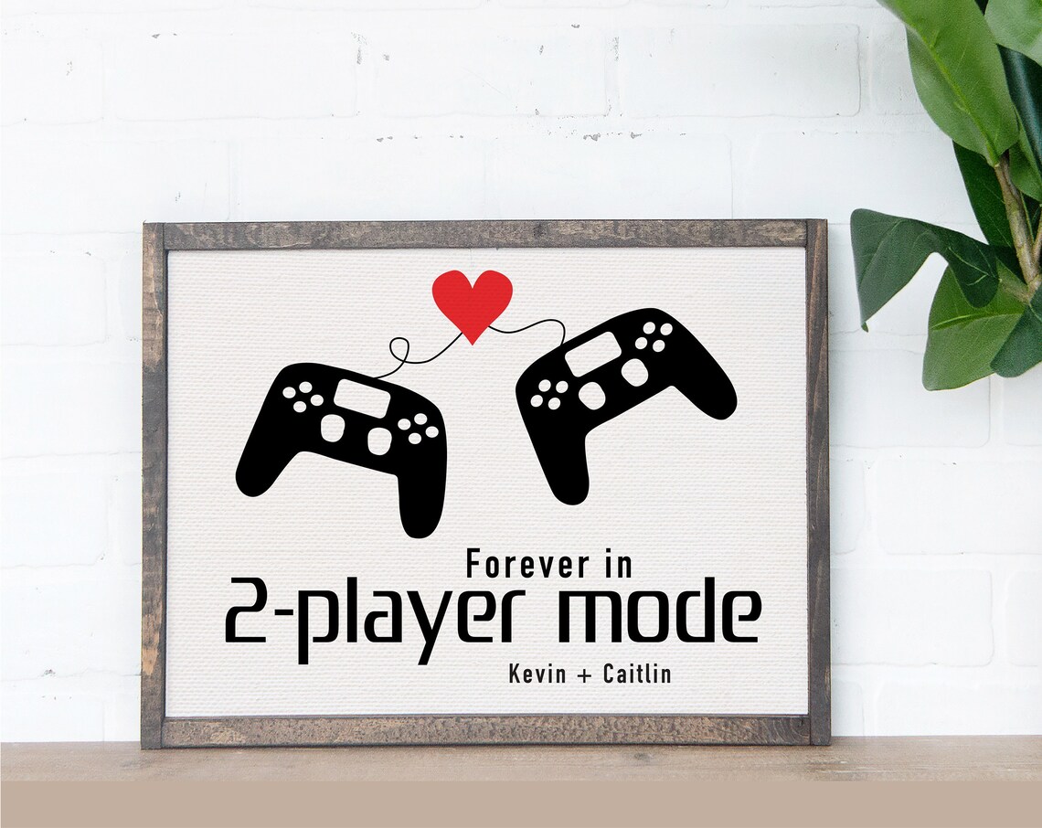 Forever In 2 Player Mode Gaming Room Art Print
