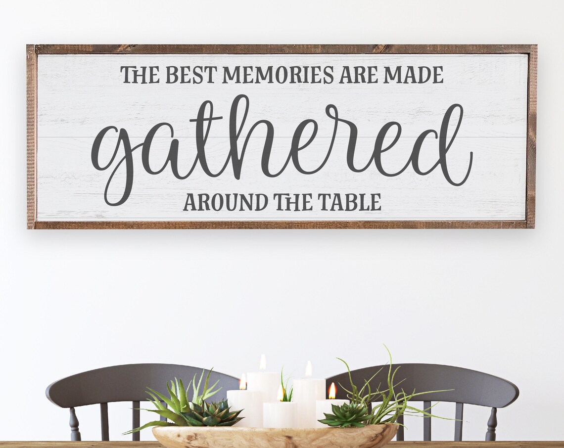 The Best Memories Are Made Gathered Around the Table Dining Poster
