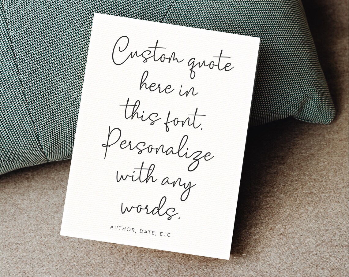 Custom Quote Personalized Art, Mothers Day Gift