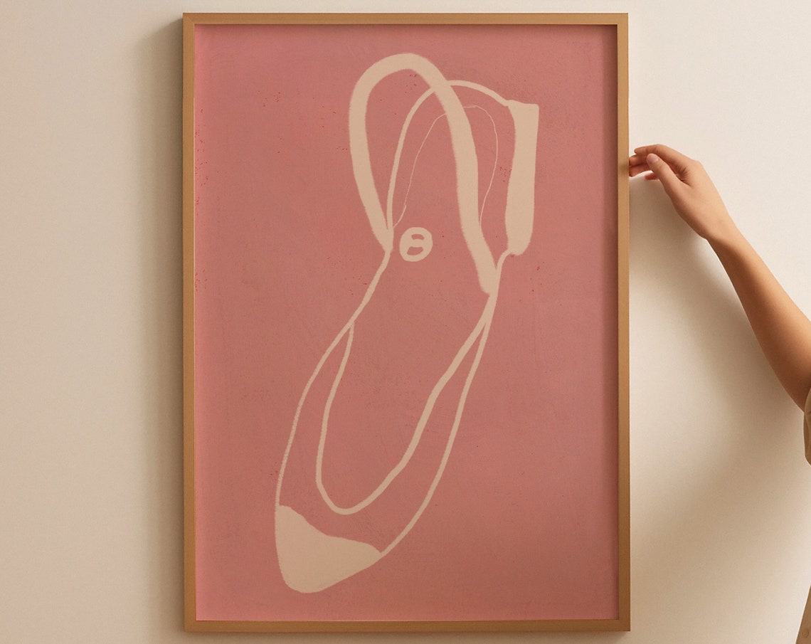 Ballet Poster Coquette Poster Girly Wall Art Trendy Pink Print Ballerina Wall Art Preppy Wall Art Trendy Print
