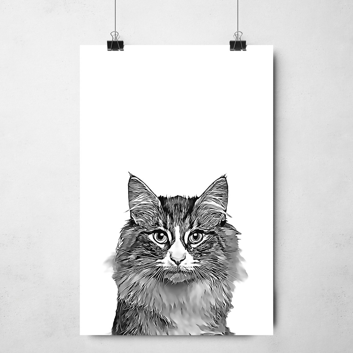 Custom Pet Portrait, Pet Memorial Art Print - Image 4