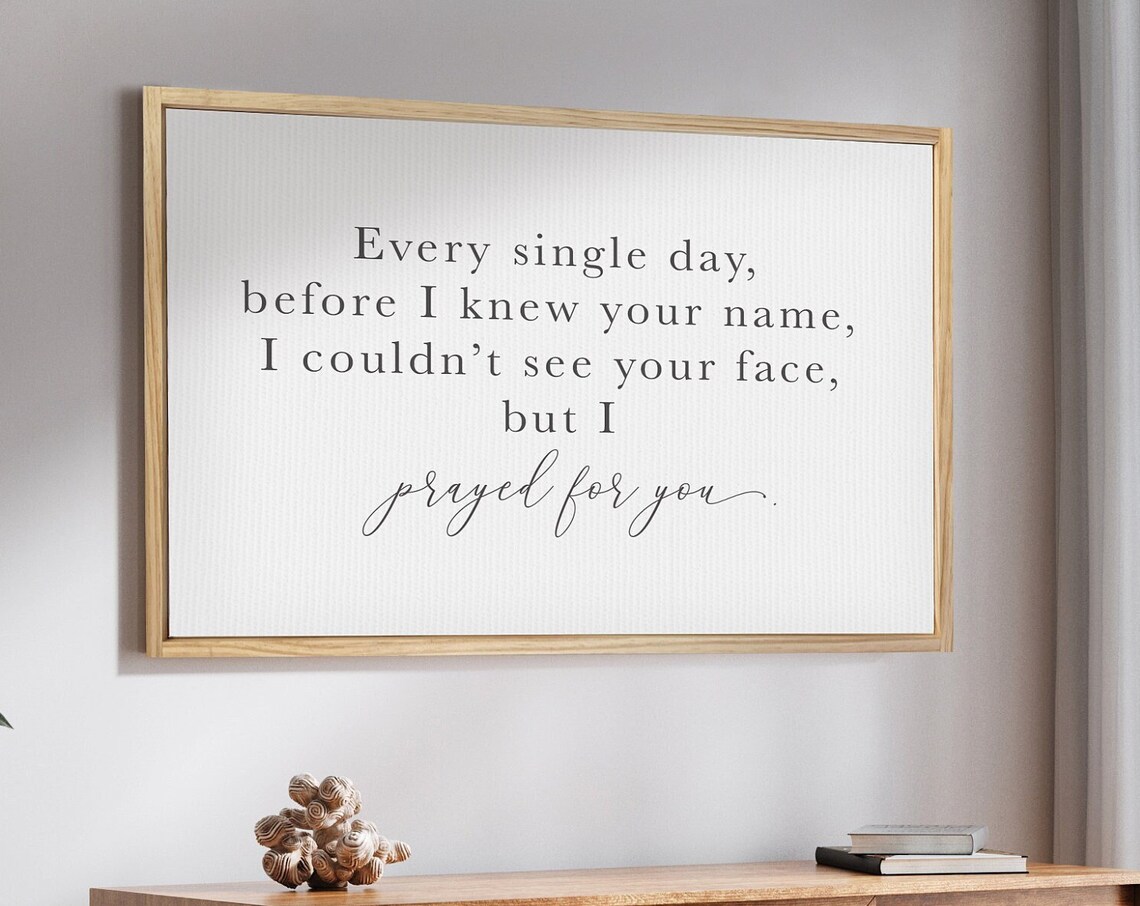 I Prayed for You Nursery Quote Print Christian Baby Room Decor