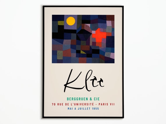 Poster Paul Klee 1955 Exhibition Poster Paul Klee 1955 Poster Decoration Art Poster Gift Idea