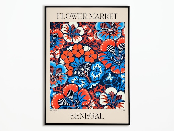 Flower Market Floral Art Print, Poster Decor