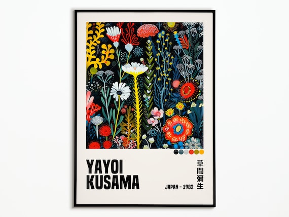 Yayoi Kusama Japan 1982 Floral Midnight Garden Exhibition Poster