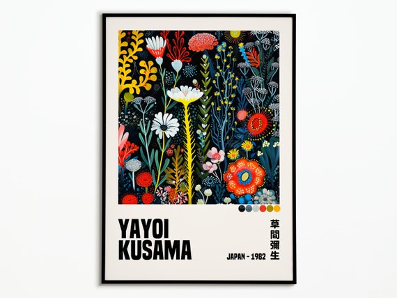 Yayoi Kusama Poster Poster Yayoi Kusama Decoration Poster Poster Art Exhibition Poster Multicolor