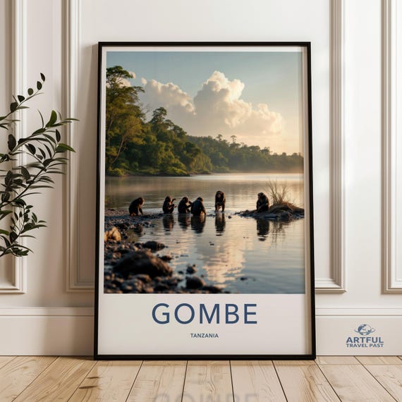 Gombe Tanzania Wall Art Nature Print African Wildlife Photography Scenery Poster Travel Decor